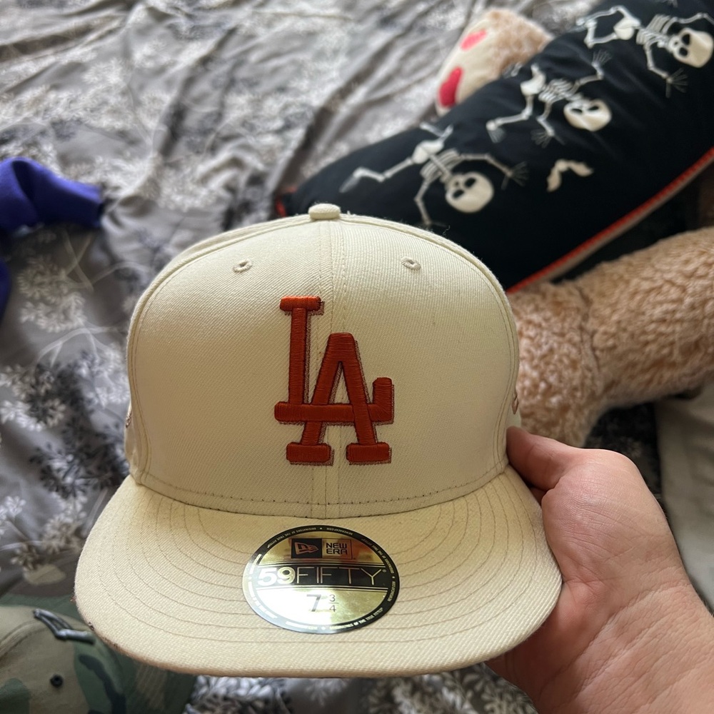 New Era Tan Cap with Gold Logo